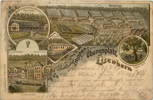 Gruss vom Truppen-Übungsplatz Elsenborn - Litho -600346