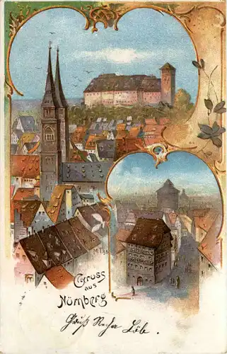 Gruss aus Nürnberg - Litho -600964