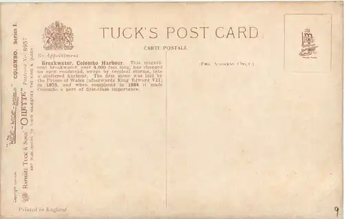 Colombo Harbour - Breakwater - Tucks -601124