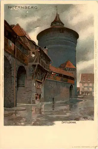 Nürnberg - Spittlerthor - Litho -600972