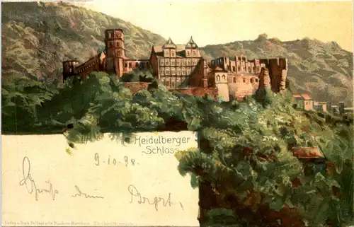 Heidelberg Schloss - Litho -601012