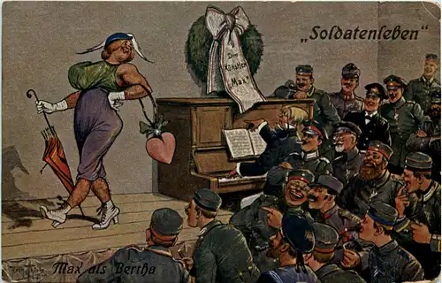 Soldatenleben - Max als Bertha - Feldpost General der Pioniere Nr. 13 - Baukommando Radtke -601052