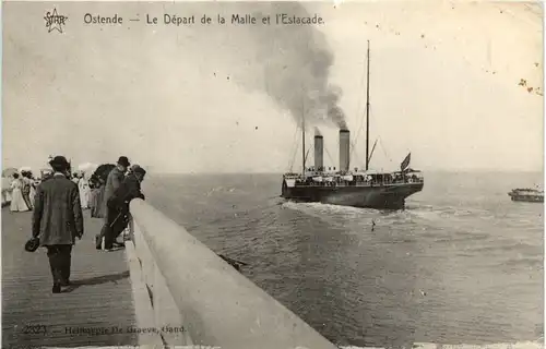 Ostende - Le Depart de la Malle et l Estacade -470466