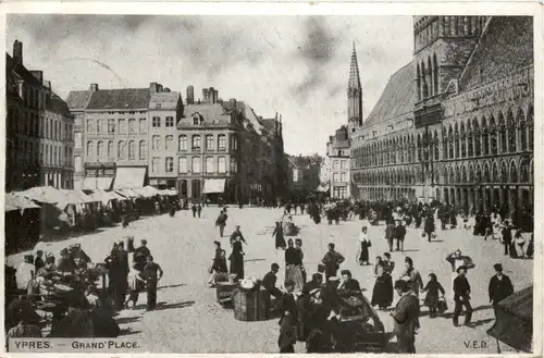 Ypres - Grand Place - Feldpost Marine Korps -471212