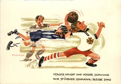 Fussball - Künstlerkarte Jüttner -602410