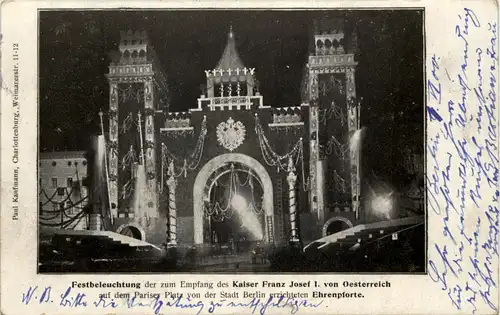 Berlin - Ehrenpforte zum Einzug Kaiser Franz Joseph 1900 -603386
