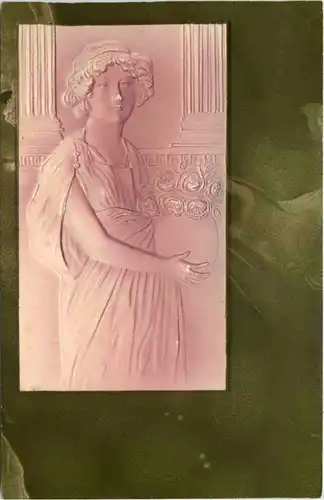 Frau - Prägekarte -602580