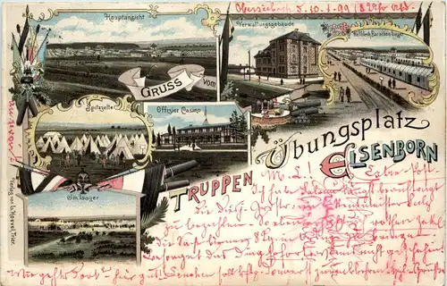 Gruss vom Truppenübungsplatz Elsenborn - Litho -600622