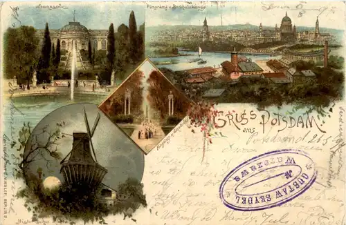 Gruss aus Potsdam - Litho -603704