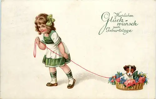 Geburtstag - Kind mit Hund -602226