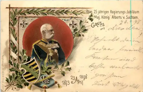 25jähriges Regierungs Jubiläum König Albert von Sachsen -603740