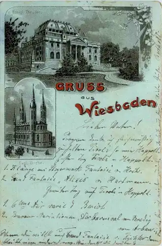 Gruss aus Wiesbaden - Litho -603424