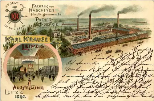 Leipzig - Maschinen Fabrik Karl Krause - Litho -603702