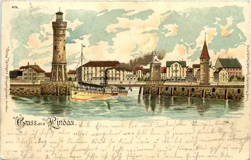 Gruss aus Lindau - Litho -604360