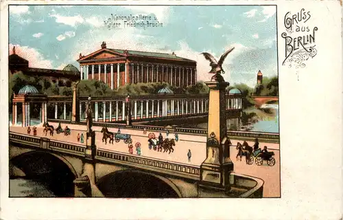 Gruss aus Berlin - Nationalgallerie - Litho -604984