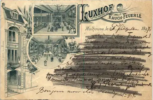 Mulhouse - Luxhof Rauch-Feuerle - Litho Vorläufer -603758