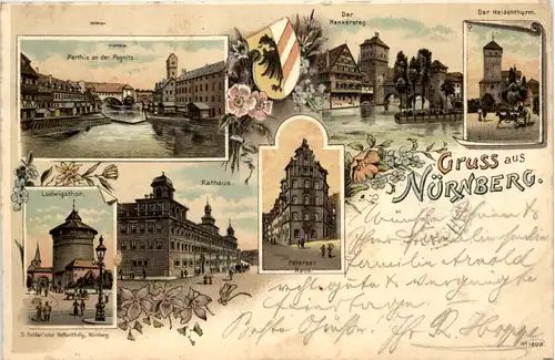 Gruss aus Nürnberg - Litho -604634