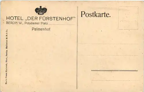 Berlin, Hotel der Fürstenhof - Palmenhof -503490