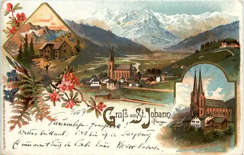 Gruss aus St. Johann im Pongau - Litho -605034