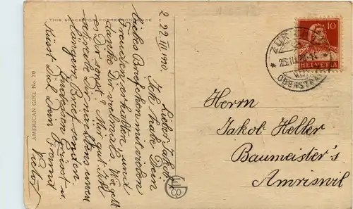 Frau mit Hut -604780