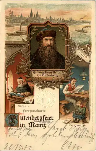 Mainz - Gutenbergfeier - Litho -604630