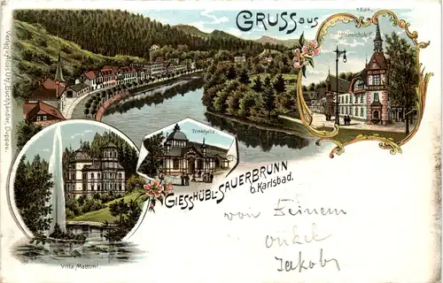 Gruss aus Giesshübl-Sauerbrunn - Litho -605020