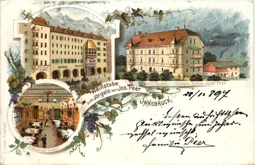Innsbruck - Weinstube zum Jörgele -Litho -605100