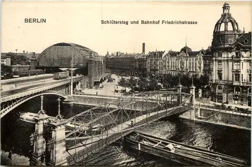 Berlin, Schlütersteg und Bahnhof Friedrichstrasse -504130