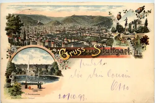 Gruss aus Stuttgart - Litho -604638