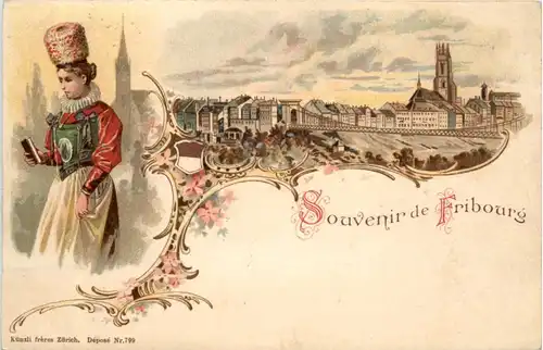 Souvenir de Fribourg - Litho -474222