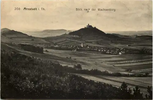 Arnstadt in Thüringen, Blick nach der Wachsenburg -503456