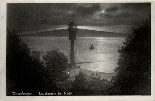 Wittenbergen, Leuchtturm bei Nacht -390534