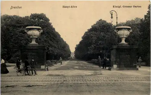 Dresden, Haupt-Allee, Kgl. Grosser Garten -503588