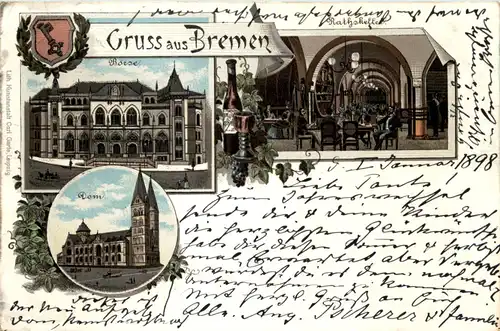 Gruss aus Bremen - Litho -603514