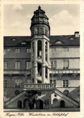 Torgau an der Elbe, Wendelstein im Schlosshof -503628