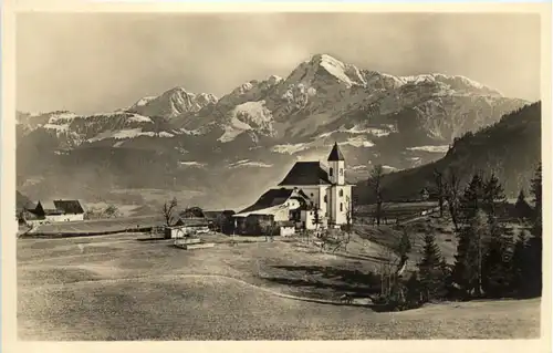 Kirche Ettenberg bei Schellenberg mit dem Hohen Göll -504580