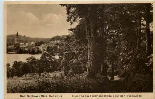 Bad Buckow, Blick von der Ferdinandshöhe über den Buckowsee -503362