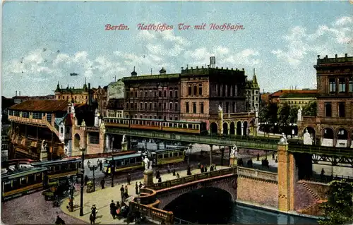 Berlin, Hallesches Tor mit Hochbahn -504136