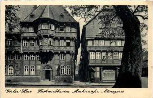Goslar, Fachwerkbauten, Marktstrasse, Münzgasse -504900