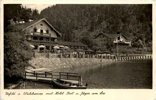 Urfeld am Walchensee mit Hotel Post u. Jäger am See -504576