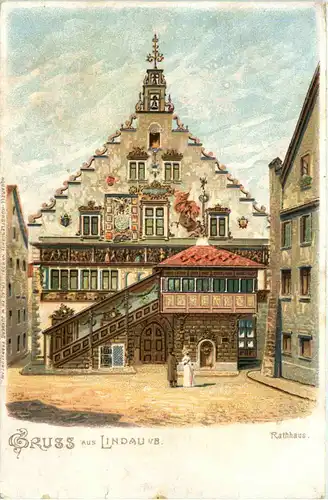 Gruss aus Lindau - Litho -604372