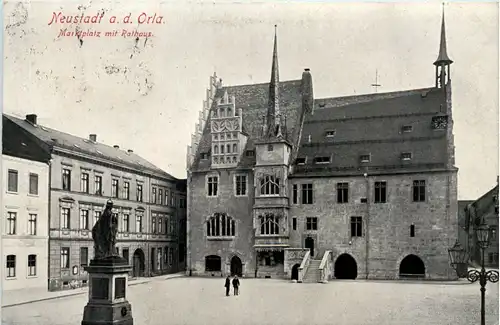 Neustadt a.d. Orla, Marktplatz mit Rathaus -505830