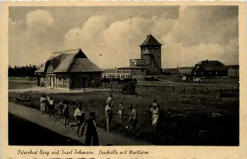 Seebad Burg Insel Fehmarn, Lesehalle mit Wartturm -505850