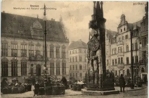 Bremen - Marktplatz - Feldpost 8. Rekruten Kompanie -477876