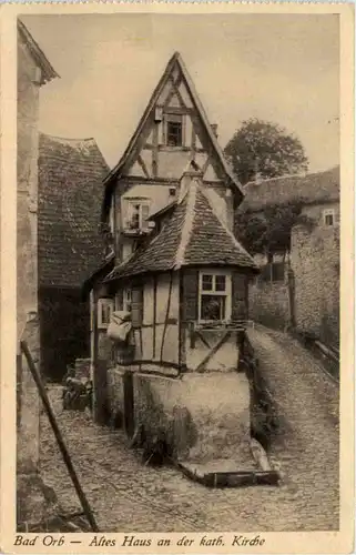 Bad Orb, Altes Haus an der Kath. Kirche -505460