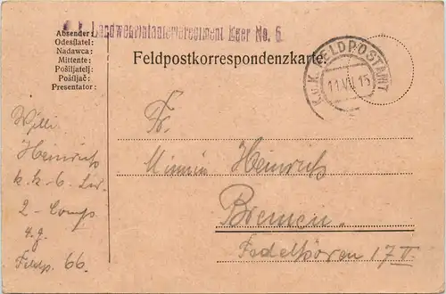 KuK Feldpost - Landsturminfanterieregiment Eger -477896