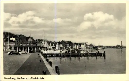 Flensburg, Hafen mit Förderbrücke -504976