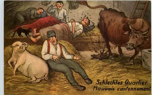 Humor - Schlechtes Quartier - Schweizer Feldpost -604812