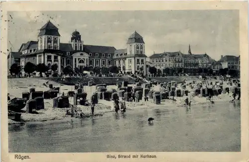 Rügen, Binz, Strand mit Kurhaus -504928