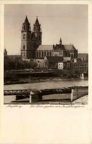 Magdeburg, Der Dom gesehen vom Ausstellungsturm -505446